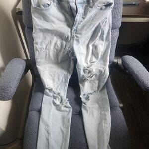 Light Blue Distressed Men's Jeans